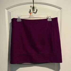 J Crew purple wool mini skirt - size 8